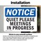 Signmission Quiet Please Meetings In Progress, 10 in W x Rectangle, Vinyl Decal OS-2PACK-NS-D-710-L-17948 - alternate 6